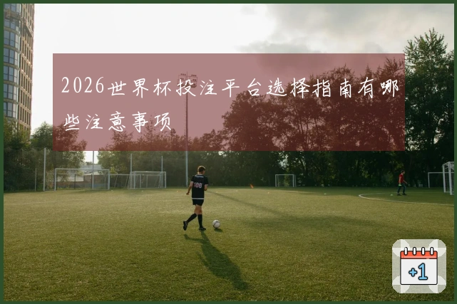 2026世界杯投注平台选择指南有哪些注意事项